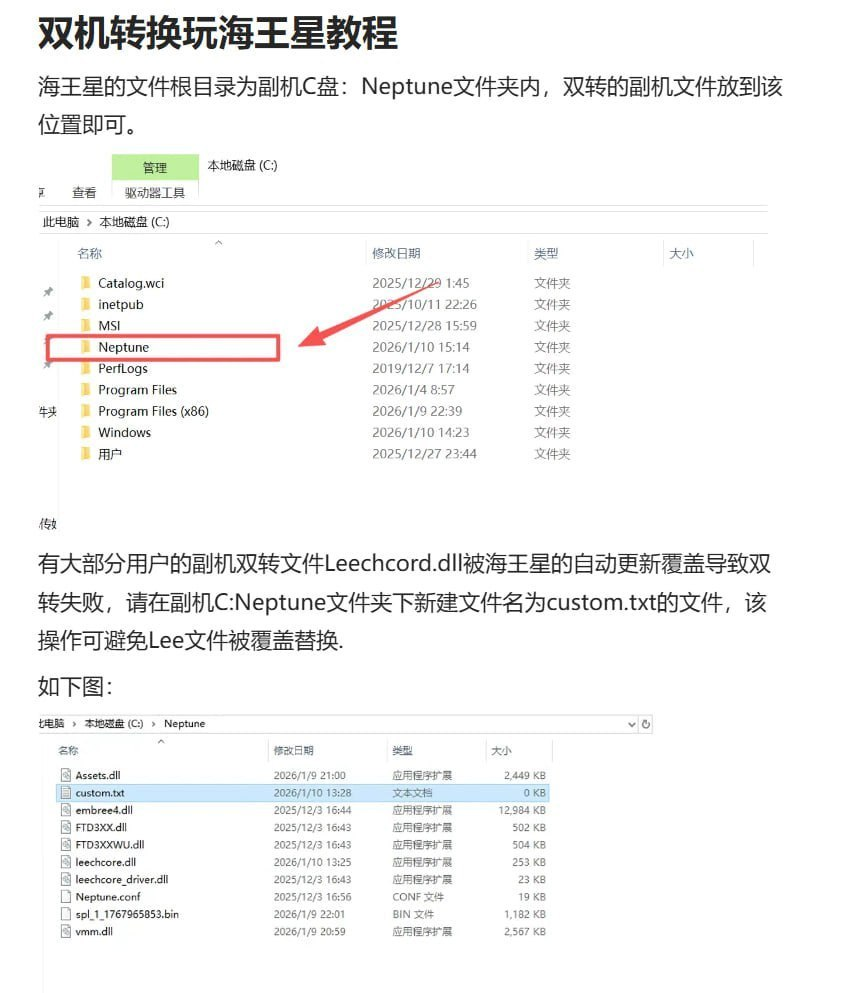 Neptune 目录创建 custom.txt