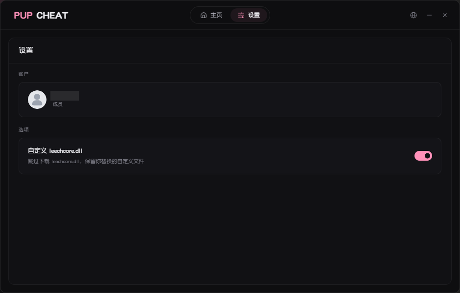 PUP 启动器开启自定义 leechcore.dll